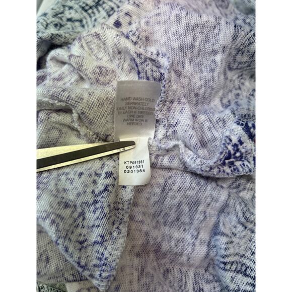 J. Jill Love Linen Women’s Short Sleeve Ombre’ Paisley Top, Pink, size S - Picture 9 of 11